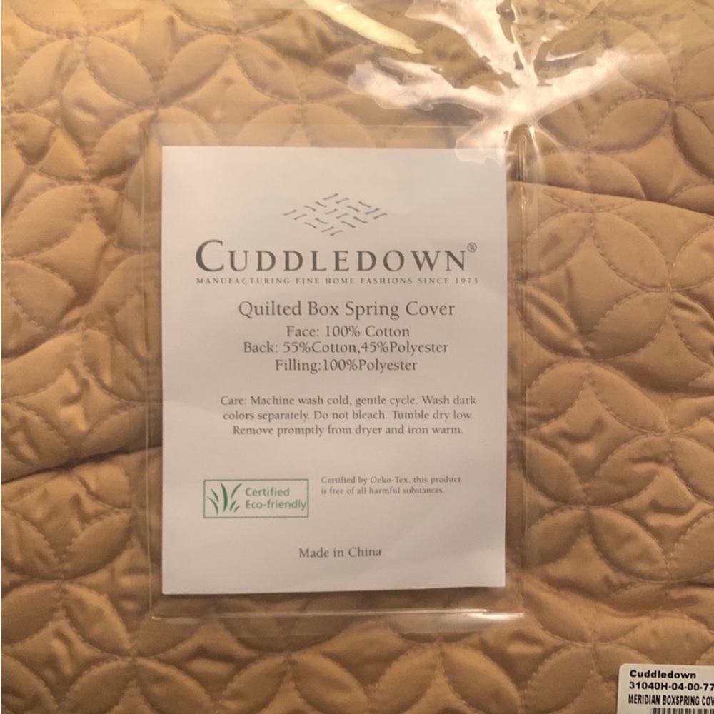 Cuddledown Quilted Box Spring Covers for TWO Full size